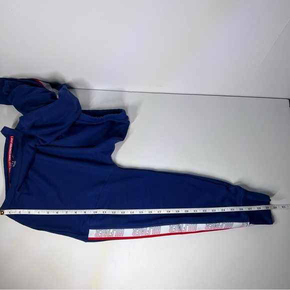 Tommy Hilfiger Sport Crew Neck Sweat Shirt Cropped Sweater with Logo Sleeves - Picture 9 of 11